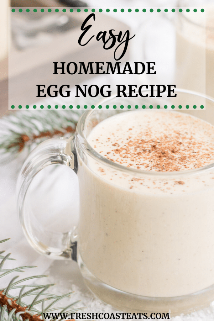 Pinterest Image of homemade egg nog