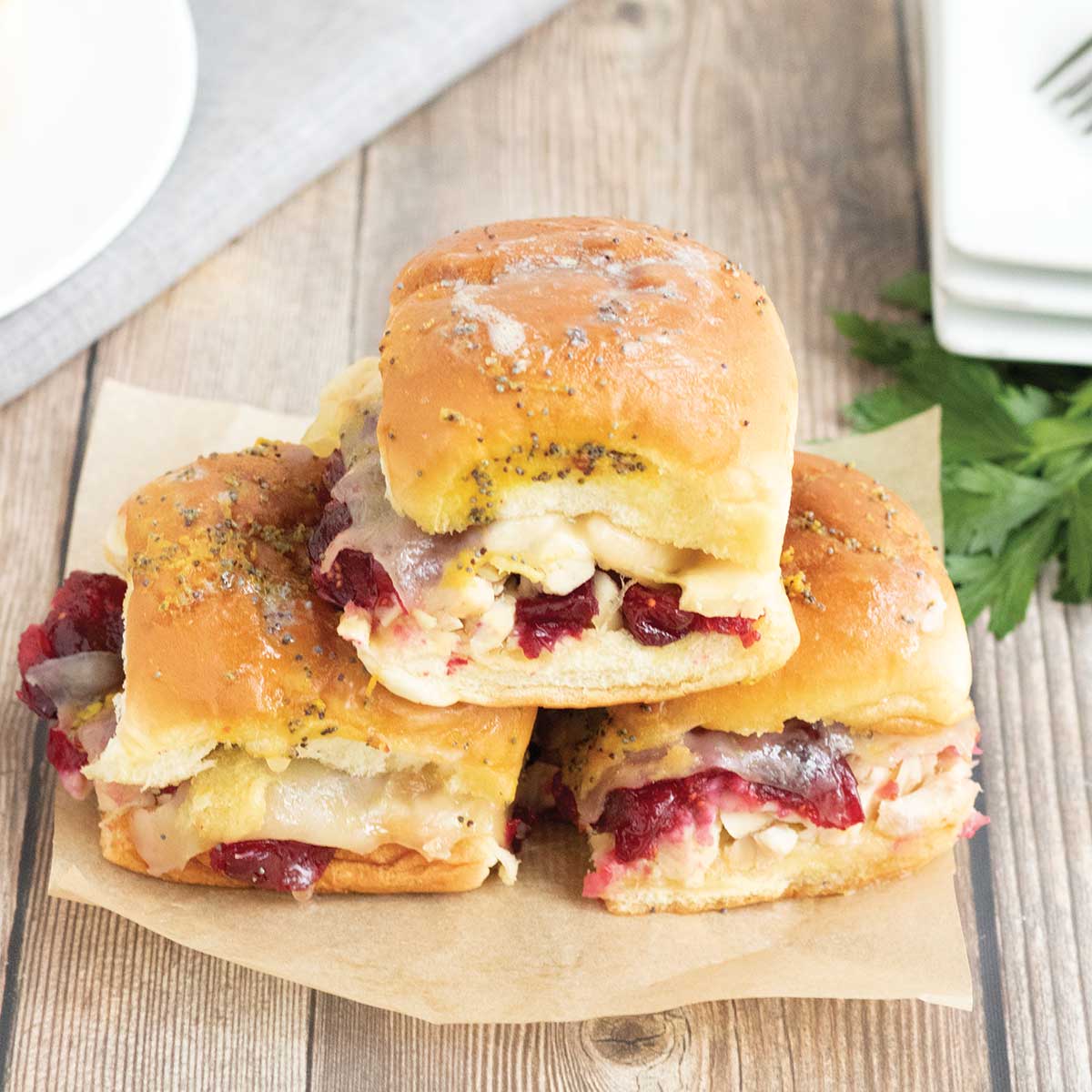 THE BEST Easy Leftover Turkey Cranberry Sliders - Fresh Coast Eats