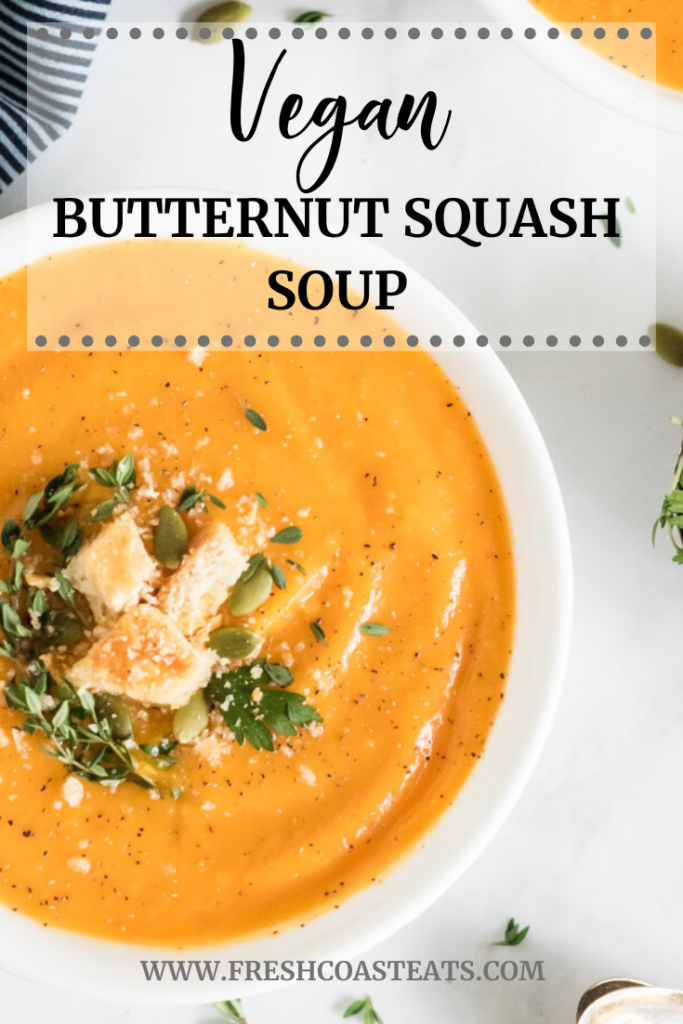 Pinterest image for Vegan Butternut Squash Soup