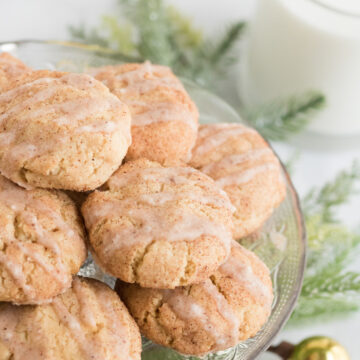 Egg Nog cookies on a platter