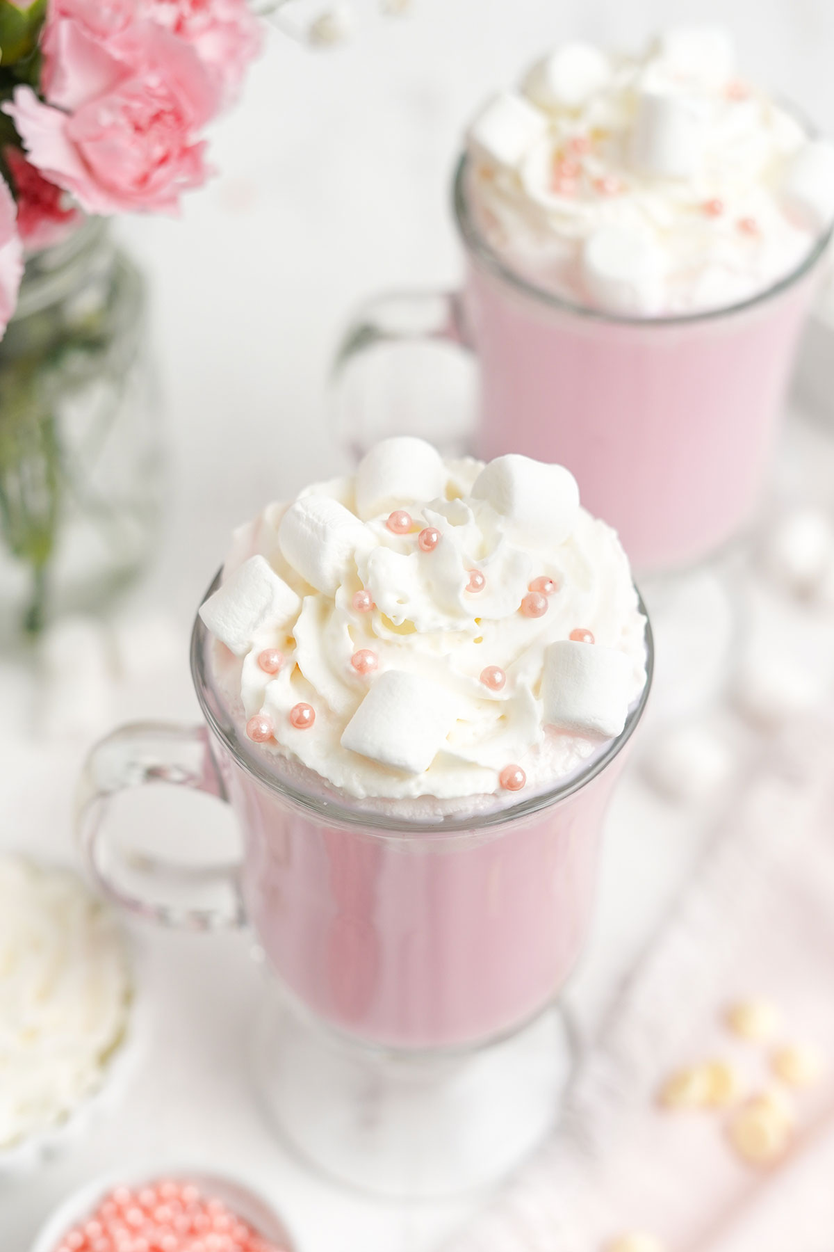 My Favorite Pink Hot Cocoa Recipe to keep you warm on a cold day