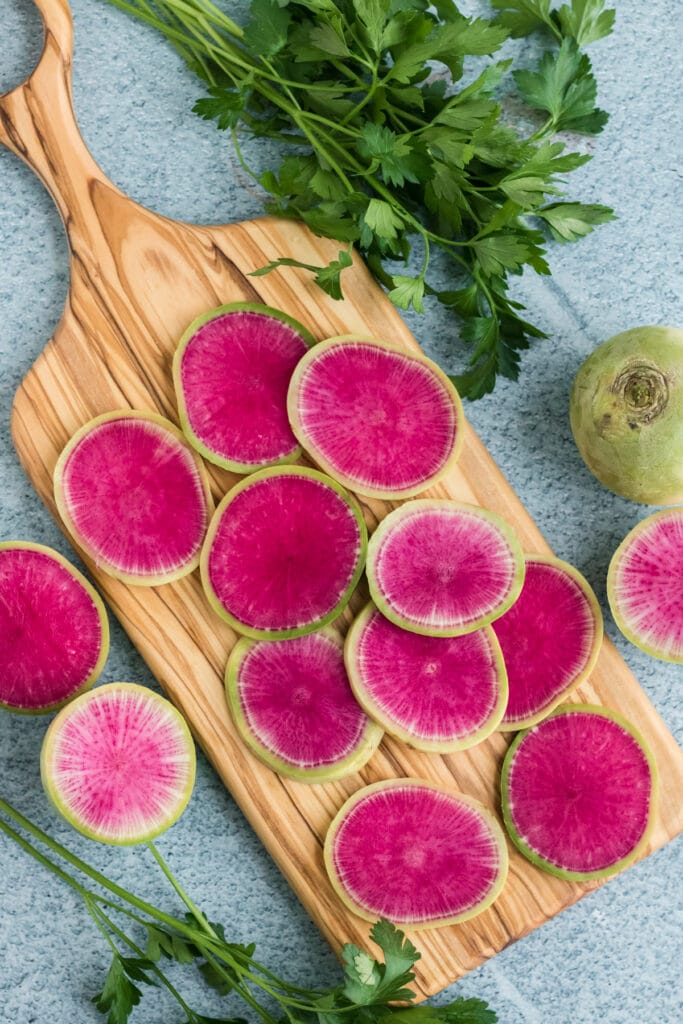 Simple Watermelon Radish Chips - Fresh Coast Eats