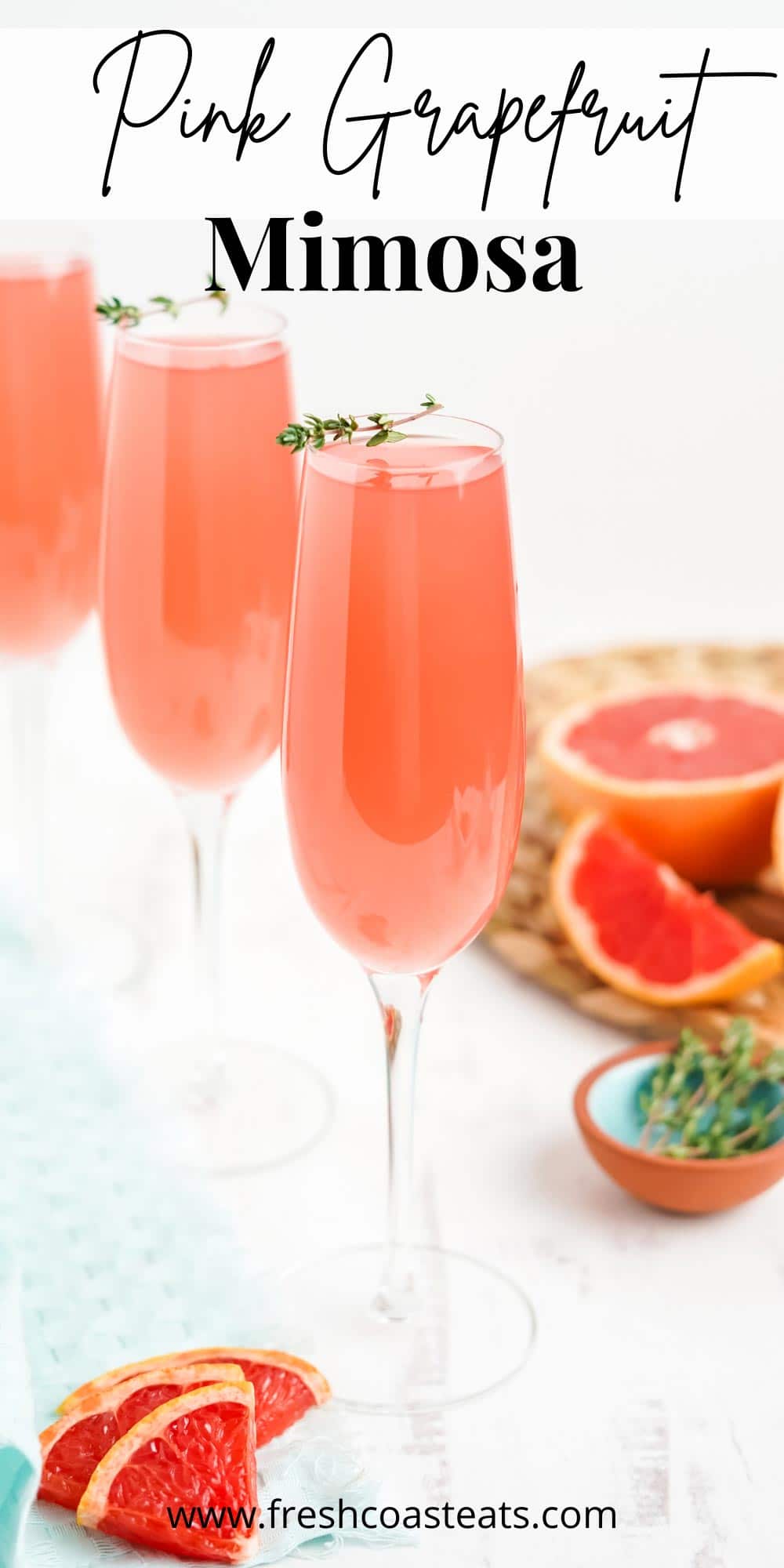 Pink Grapefruit Mimosa Fresh Coast Eats