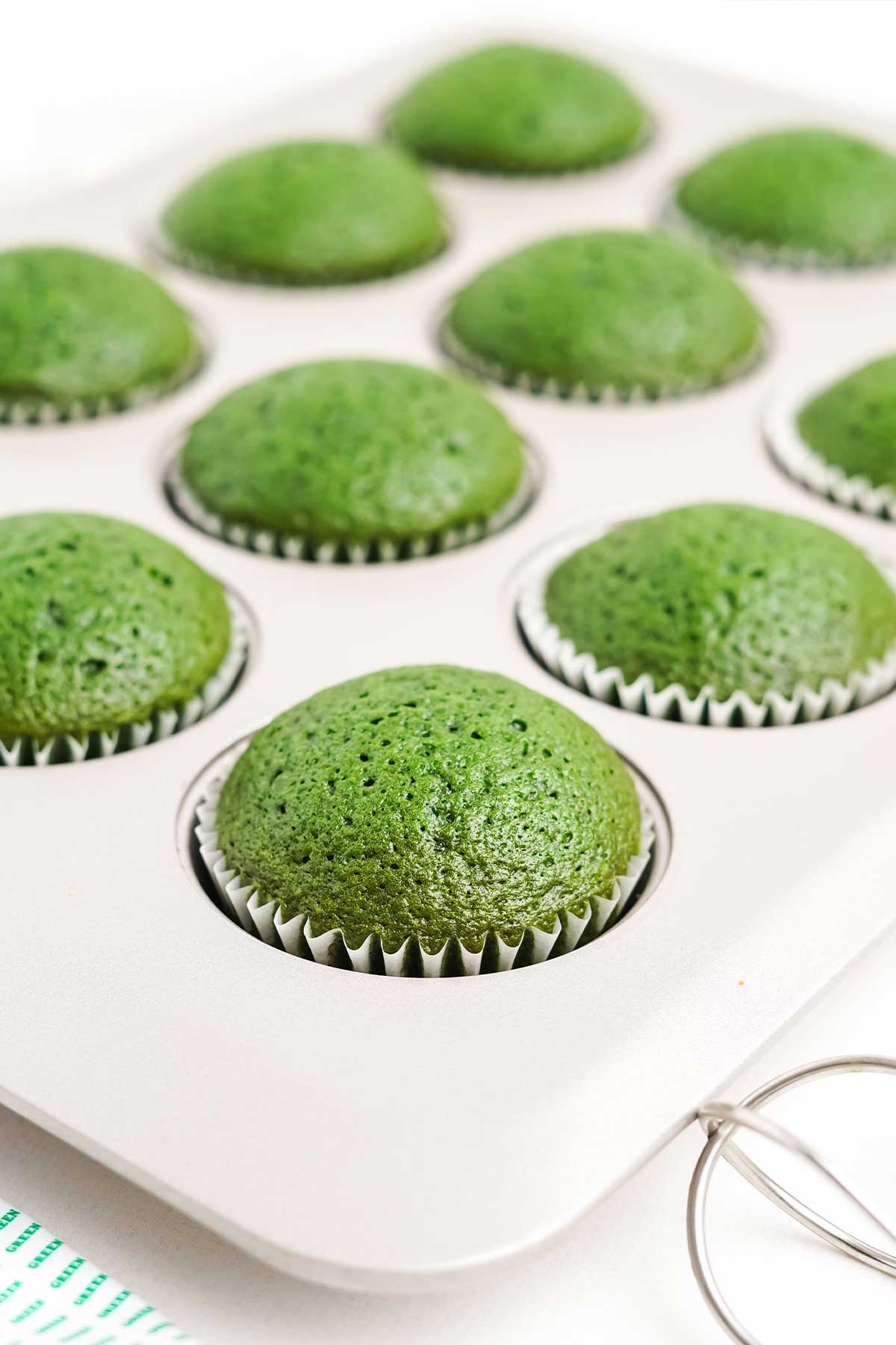 Baked St Patrick's Day cupcakes.