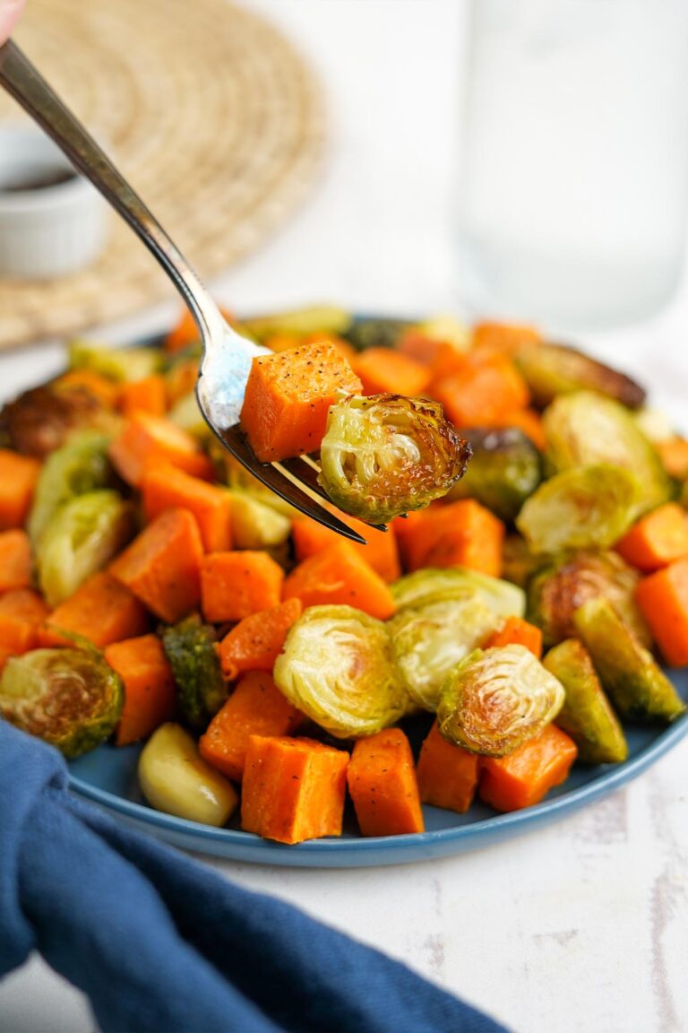 Roasted Brussel Sprouts and Sweet Potatoes Fresh Coast Eats