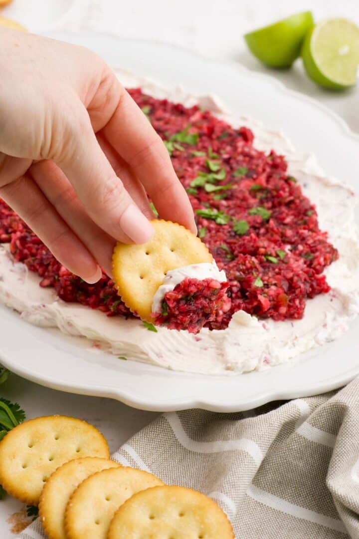 Cranberry Jalapeno Dip with Cream Cheese Fresh Coast Eats