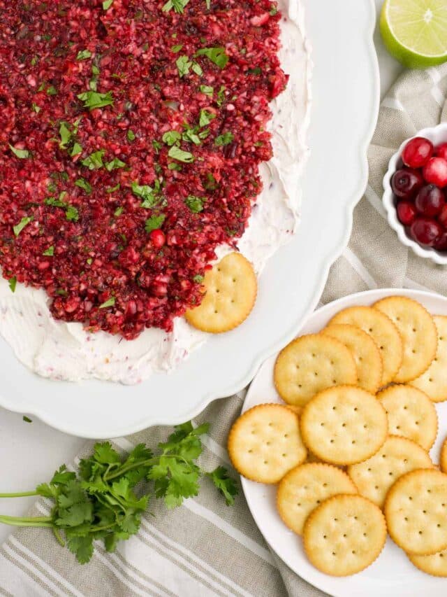 Cranberry Jalapeno Dip with Cream Cheese