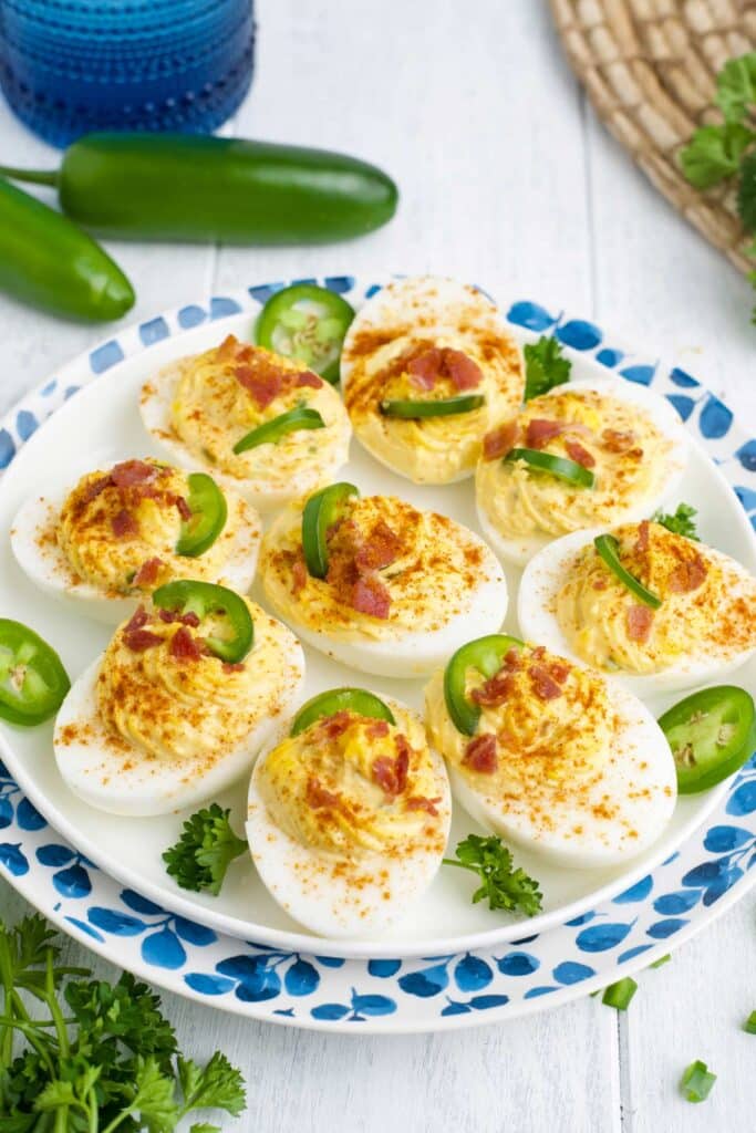 Spicy Deviled Eggs with Jalapeno and Bacon Fresh Coast Eats
