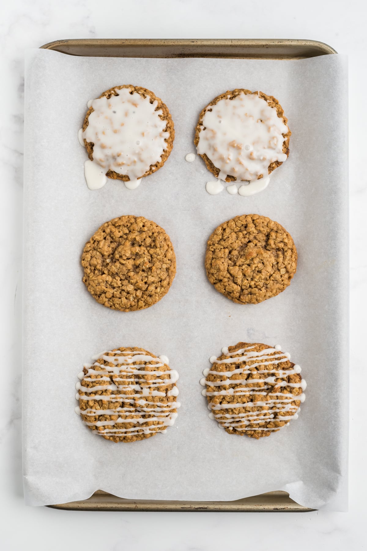 Pumpkin Oatmeal Cookies with glaze. 