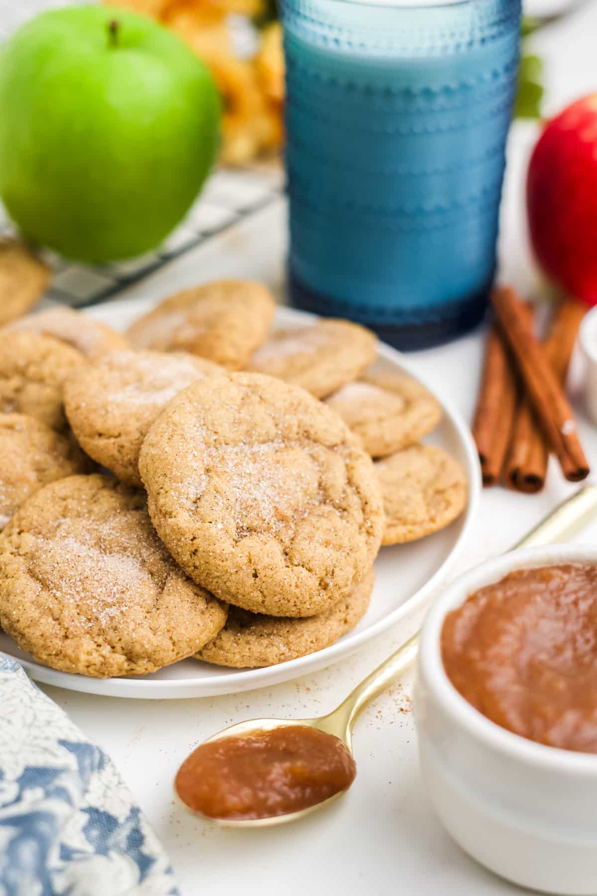 apple butter cookies on a plate