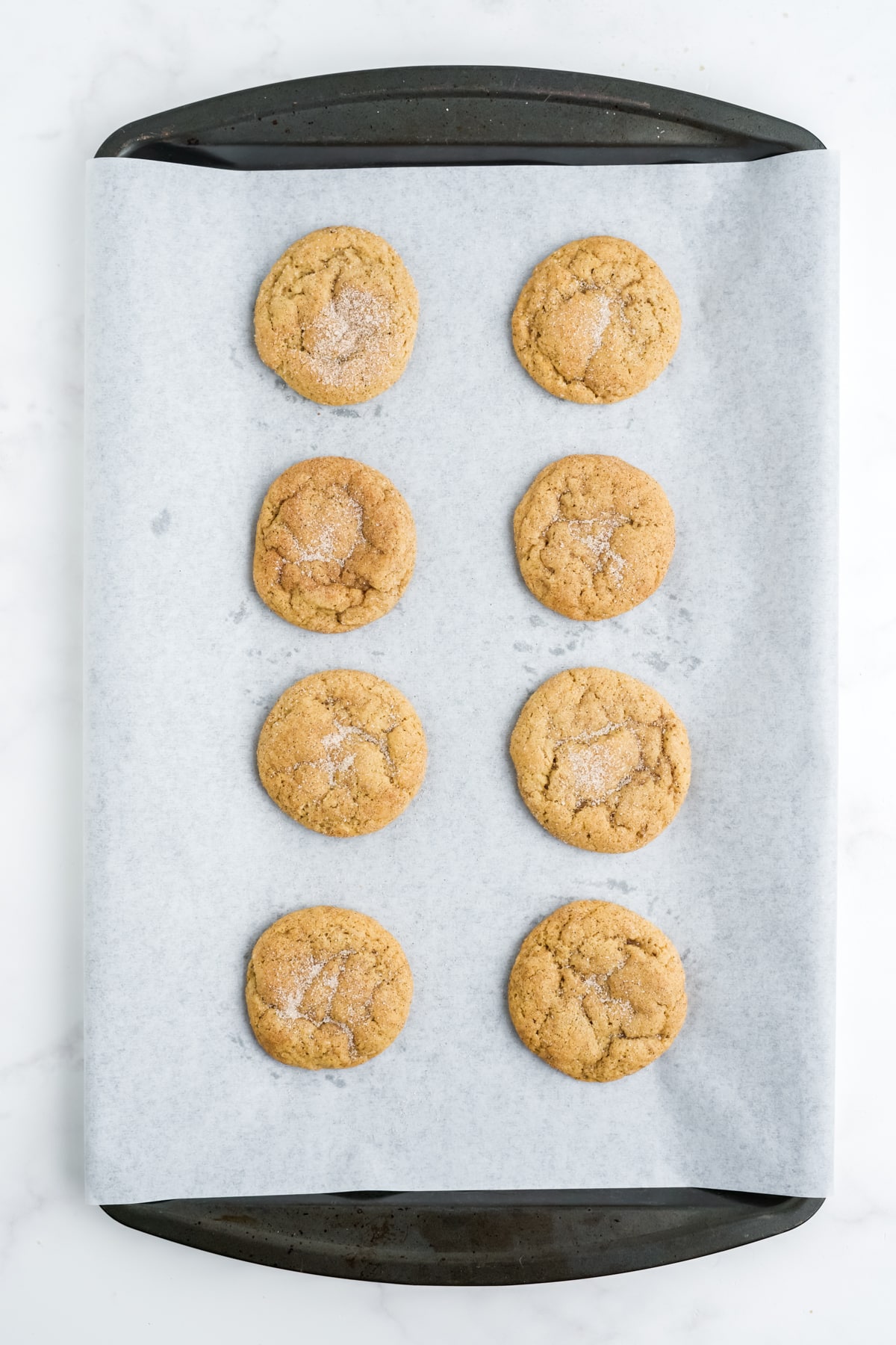 apple butter cookies on a baking sheet