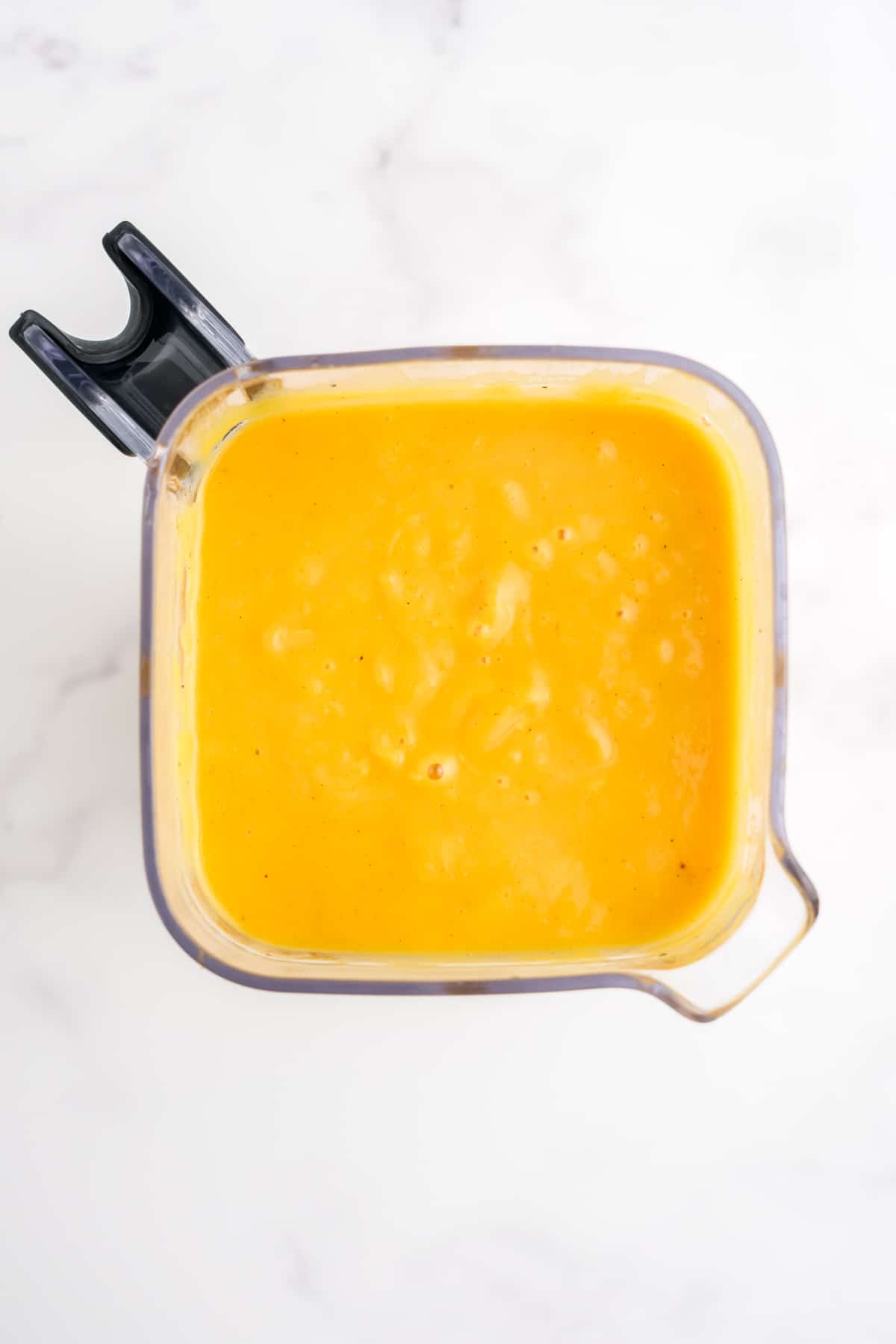 Blended butternut squash soup.