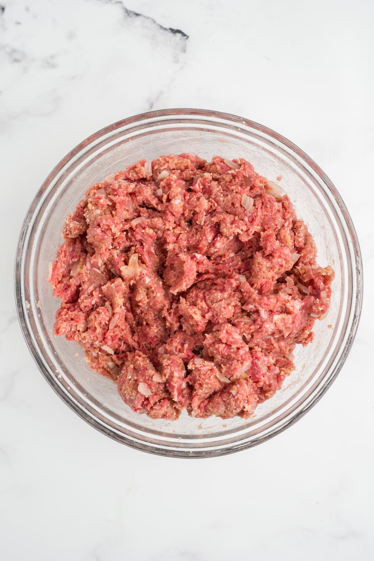 All the ingredients combined in the bowl.